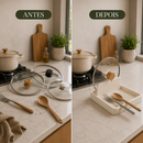 Suporte Descanso para Tampas, Talheres, Utensílios Organizador de Cozinha 5 em 1
