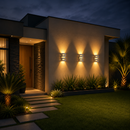 Kit Arandelas LED Decorativas à Prova D’Água Luminária Spot de Parede Interna e Externa