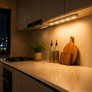 Luminária LED 60cm com Sensor de Movimento 3 Cores Regulável USB Recarregável para Armário Cozinha