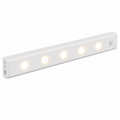 Luminária LED 60cm com Sensor de Movimento 3 Cores Regulável USB Recarregável para Armário Cozinha