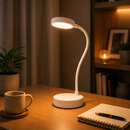 Luminária de Mesa LED Articulável com 3 Níveis para Estudo e Trabalho Recarregável USB