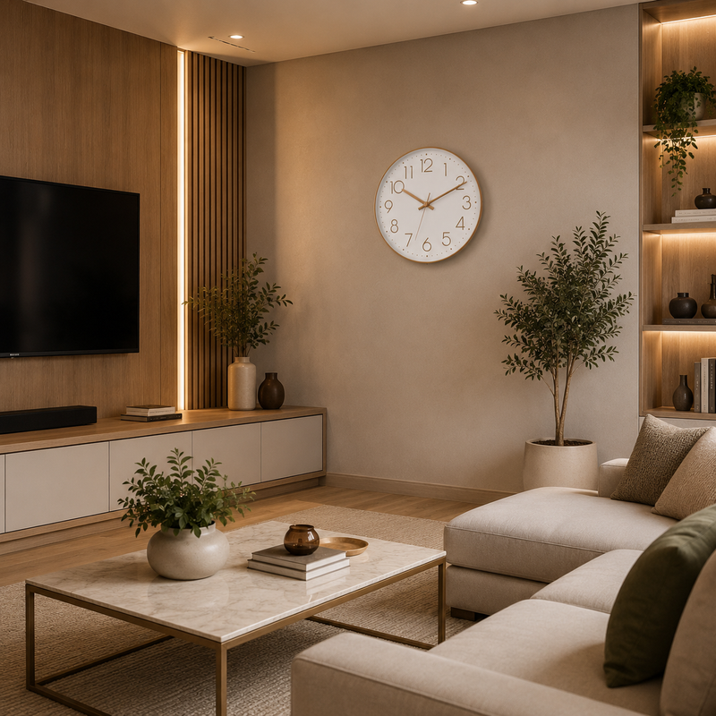 Relógio de Parede Moderno Decorativo para Sala, Quarto e Escritório
