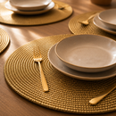 Kit Jogo Americano Redondo 2, 4 ou 8 Peças Elegante para Mesa Posta