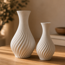 Kit 2 Vasos Decorativos Espiral Moderno em ABS para Decoração