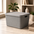 Caixa Organizadora com Tampa 22L – Armazenamento Inteligente para Cozinha, Banheiro e Casa