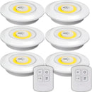 Kit 3 Luminárias LED Adesiva Spot Sem Fio com Controle Remoto para Armário Cozinha Closet