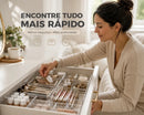 Kit Organizador Premium para Gavetas Armários Geladeiras Cozinha Banheiro