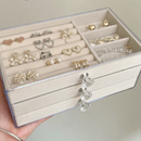 Porta Joia Acrílico Luxo com 3 Camadas- Brinco/ Anel/ Colar/ Pulseira