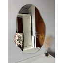 Espelho Decorativo Organico 60x40 Sala, Quarto e Banheiro com Suporte Luxo