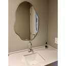 Espelho Decorativo Organico 60x40 Sala, Quarto e Banheiro com Suporte Luxo