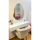 Espelho Decorativo Organico 60x40 Sala, Quarto e Banheiro com Suporte Luxo