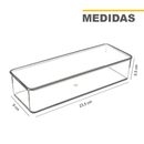 Kit 7 Organizadores Multiuso para Gavetas, Armários, Geladeiras Potes em Acrílico