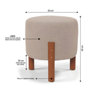 Kit 2 Puffs ou unitário Apollo de Luxo Linho Decorativo Sala Escritório Suporta 150Kg - Escolha a Cor
