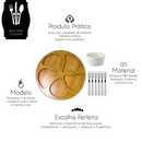 Kit Petisqueira Redonda Para Frios Queijo Com Molheira Ramekin e Garfinhos para Petiscos