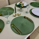 Kit Jogo Americano Redondo 2, 4 ou 8 Peças Elegante para Mesa Posta