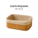 Cesto Organizador Multiuso de Bambu com Forro