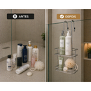 Organizador Porta Shampoo Banheiro Sem Furo Suporte De Pendurar Box