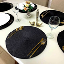 Kit Jogo Americano Redondo 2, 4 ou 8 Peças Elegante para Mesa Posta